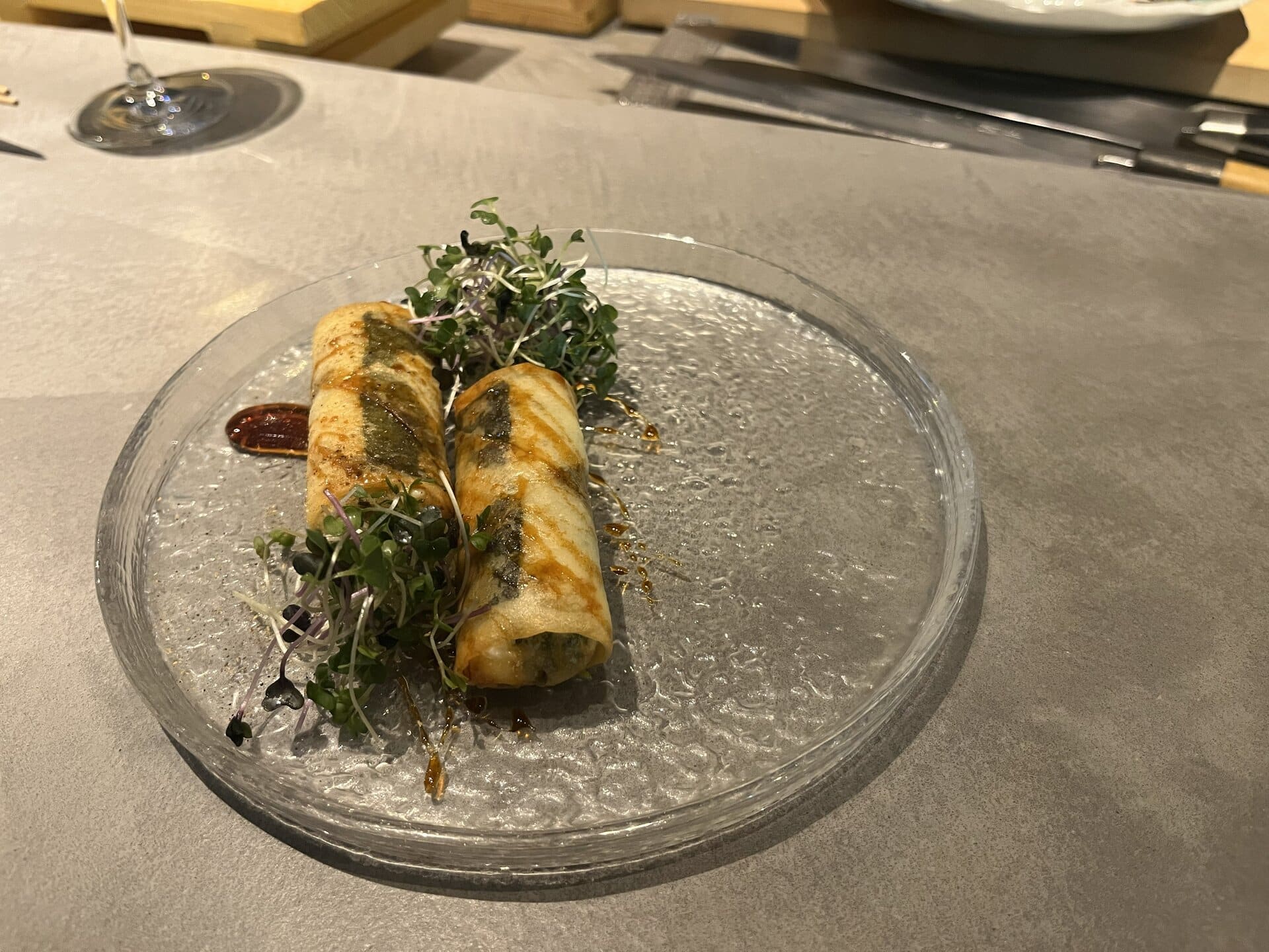 ウナギとクリームチーズの春巻き