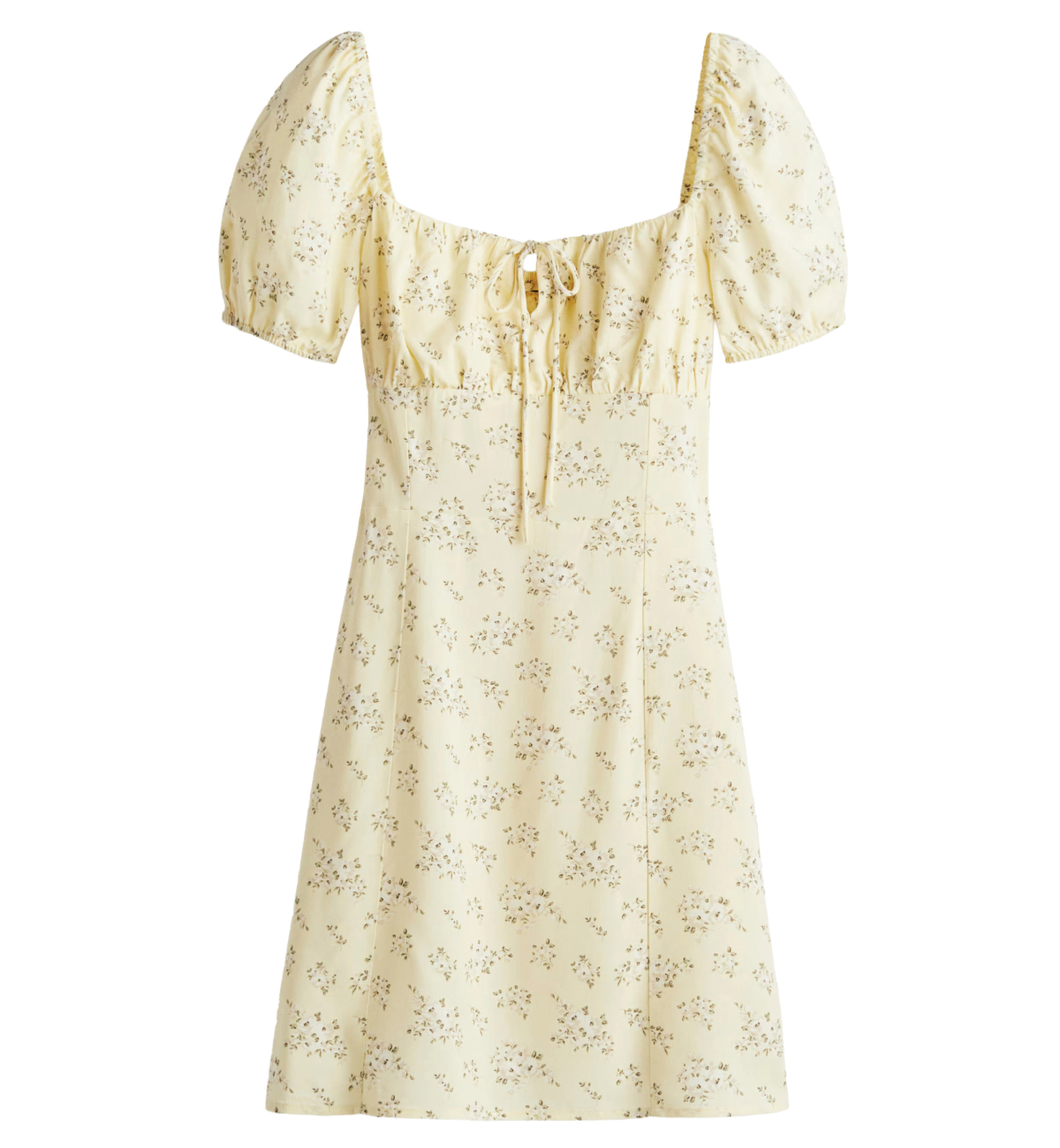 花柄にパフスリーブの少女感が可愛い、H&Mのサマーワンピース