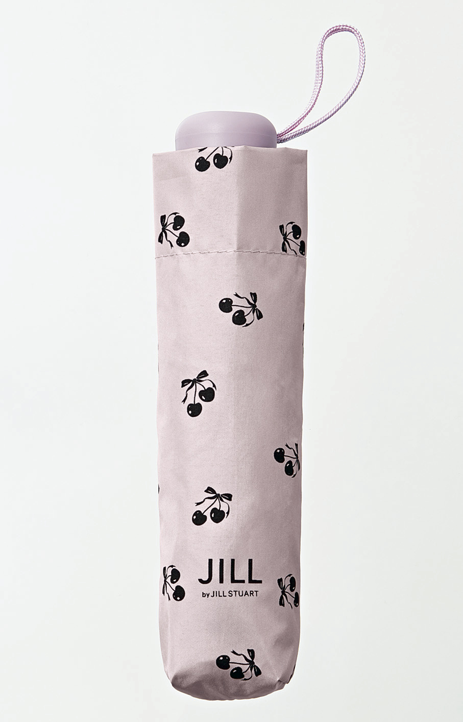 スウィート2026年5月号増刊号付録の、ジル バイ ジルスチュアートの折り畳み傘。心ときめくマットピンクにチェリー柄。