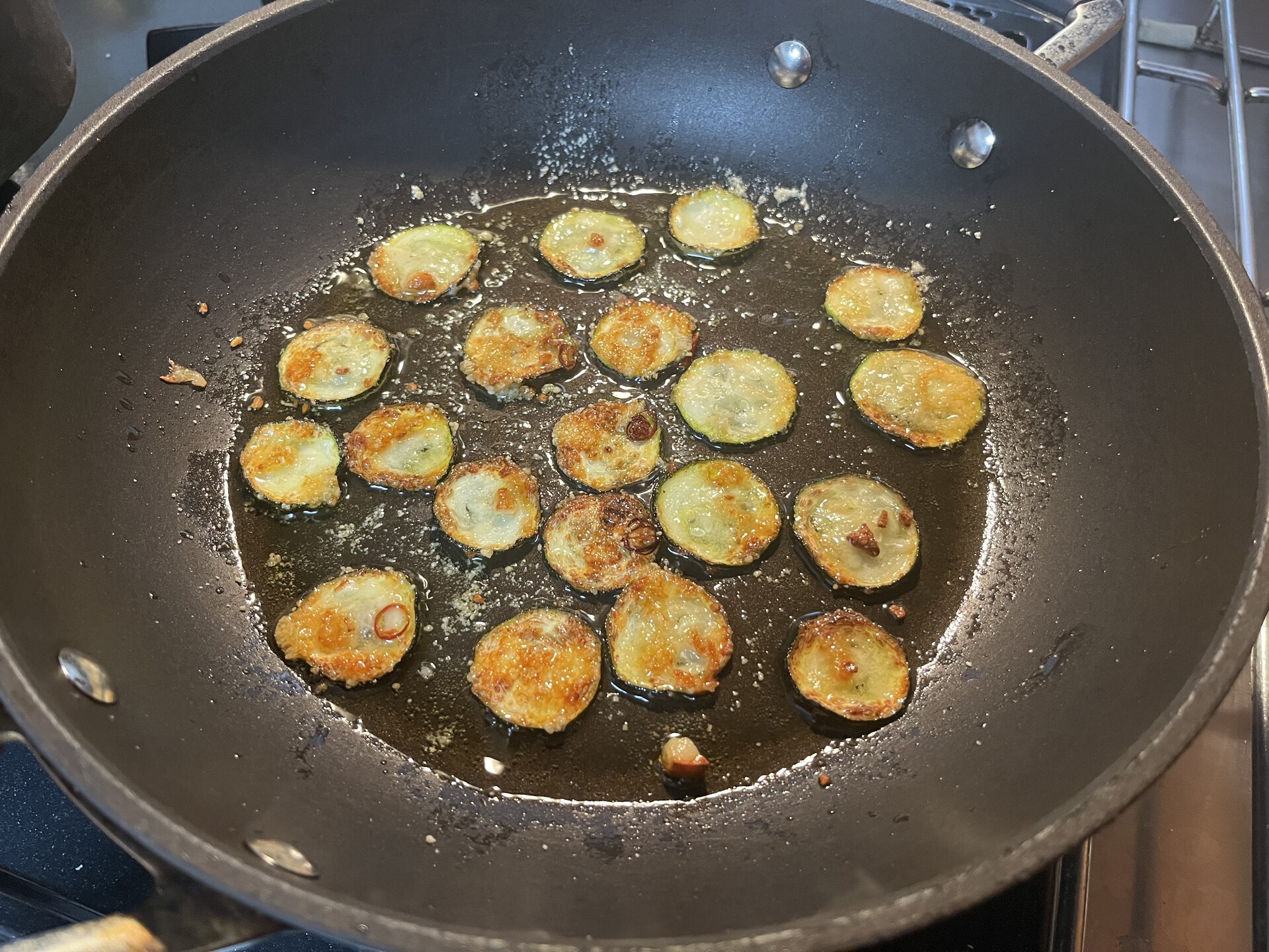 ズッキーニの揚げ焼き