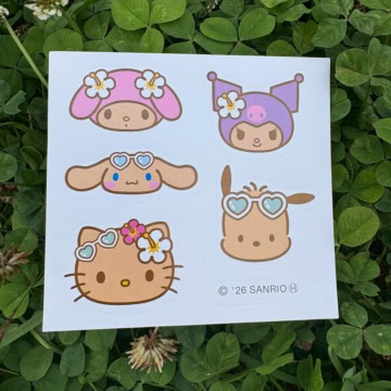 日焼け サンリオキャラクターズ　ステッカー