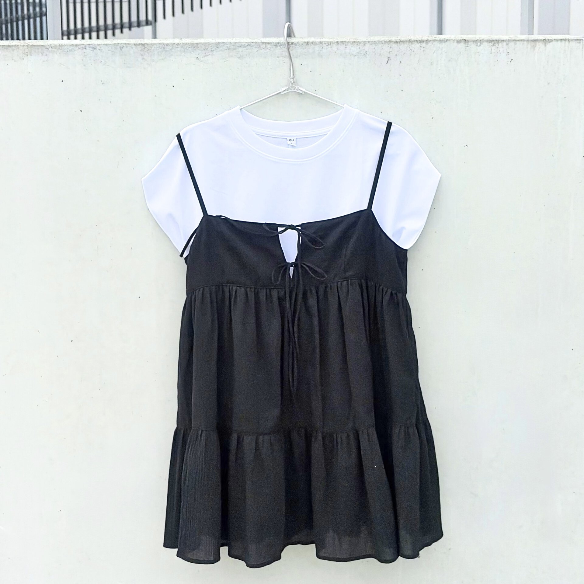 GUの白色トップスコーデ
