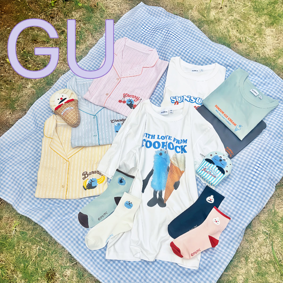 【GU】超争奪戦！可愛すぎる「パペットスンスン」コラボ全種類アイテムを徹底レビュー♡