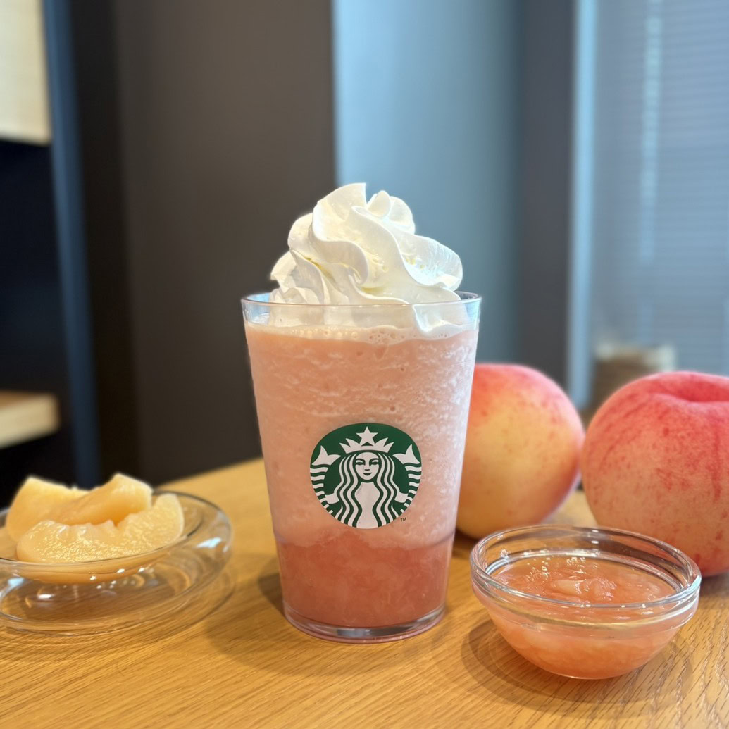 【スタバ新作】無脂肪乳がすっきりなめらか♡ 「ピーチ ＆ ピーチミルク フラペチーノ®」を徹底レポ！