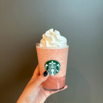 スタバ　ピーチ & ピーチミルク フラペチーノ®　