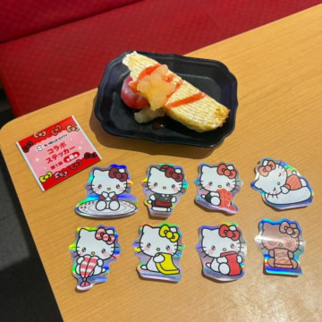 ハローキティ コラボステッカー