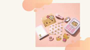 【付録】平成レトロがエモすぎ♡「日焼けハローキティ」ガラケー風缶ケース入り文具9点セットが超豪華！【sweet9月号】 サムネイル