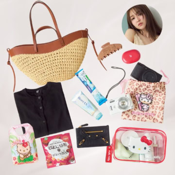 【上西星来 バッグの中身♡】ポレーヌの大容量バッグに美容グッズ、ヘルシースナックまで大公開