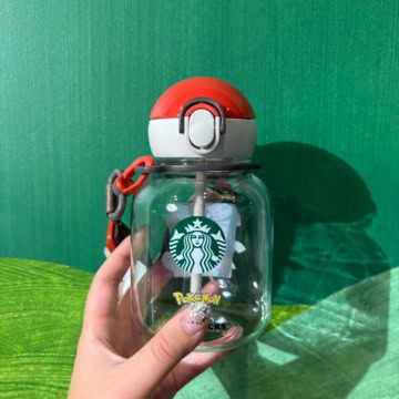 Pokémon + STARBUCKS ストラップ付ストロータンブラー コーヒーアドベンチャー 458ml