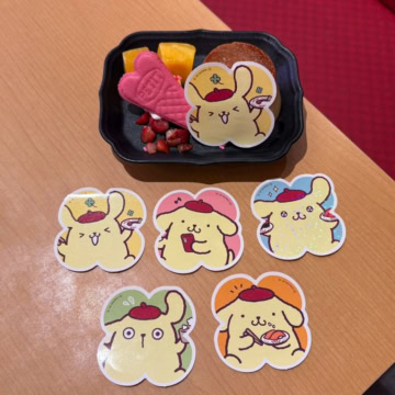 第2弾 ポムポムプリン コラボステッカー付き プリンアラモード