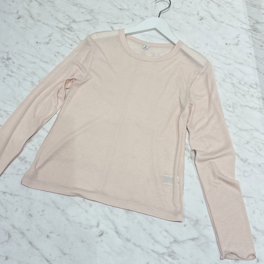 GU ソフトシアークルーネックT(長袖)