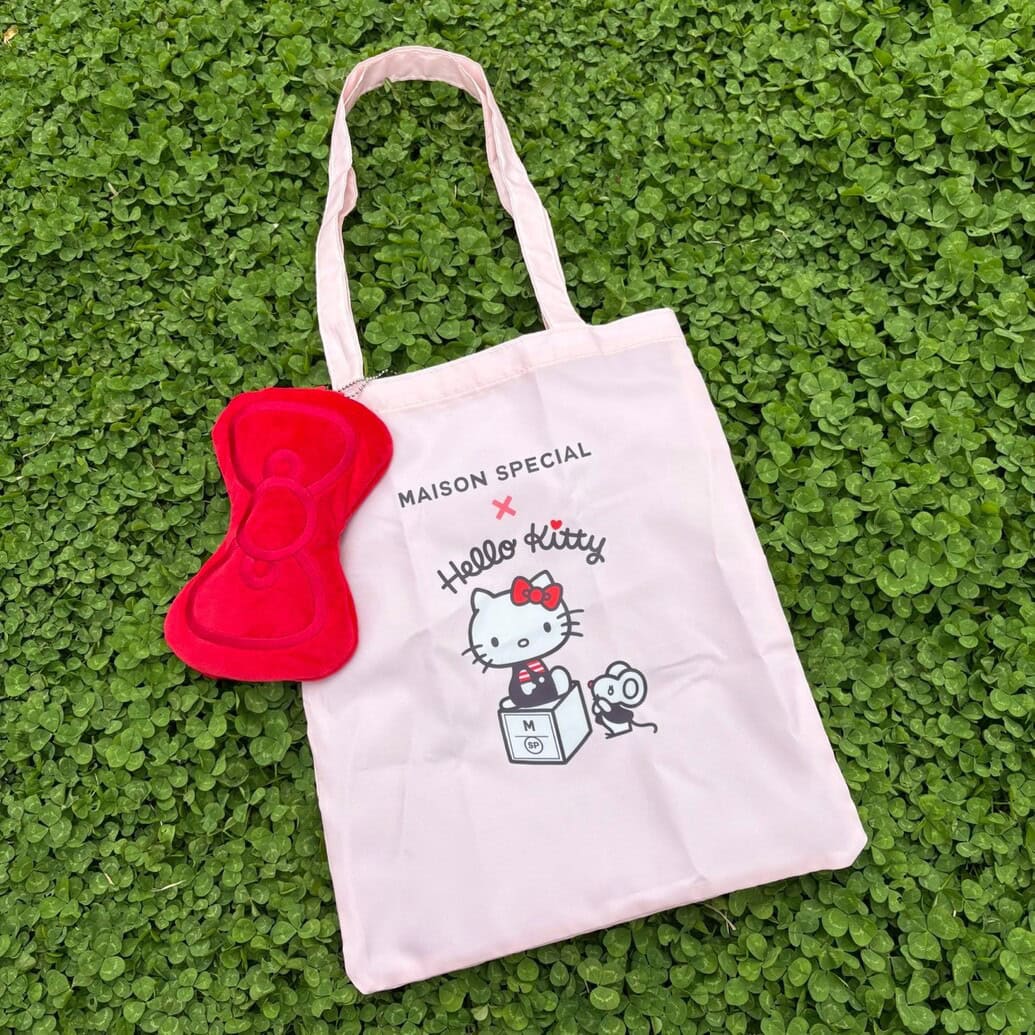 【付録レビュー】メゾンスペシャル×ハローキティに夢中♡ トートバッグ＆リボンポーチの豪華2点セットが可愛すぎた【GLOW5月・6月合併号増刊】