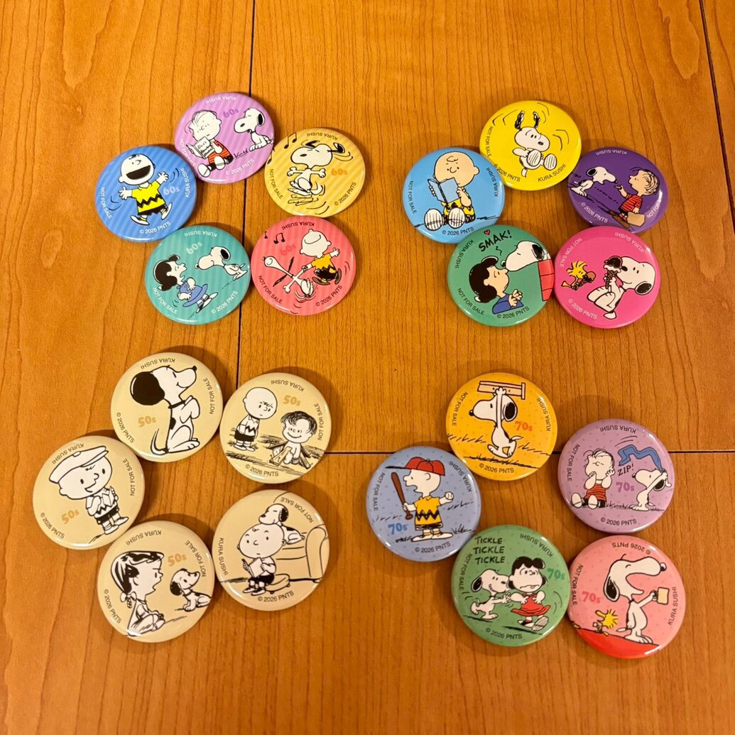 くら寿司×PEANUTS　缶バッジ