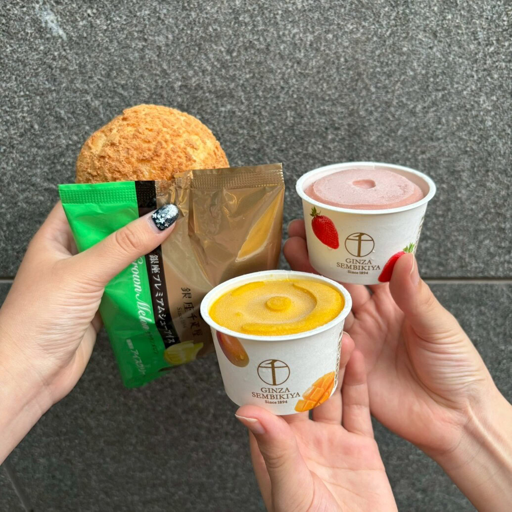 ニュウスタイル銀座千疋屋 銀座プレミアムソルベ、 銀座プレミアムシューアイス