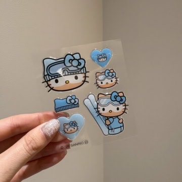 ぷっくりシール（水色）　