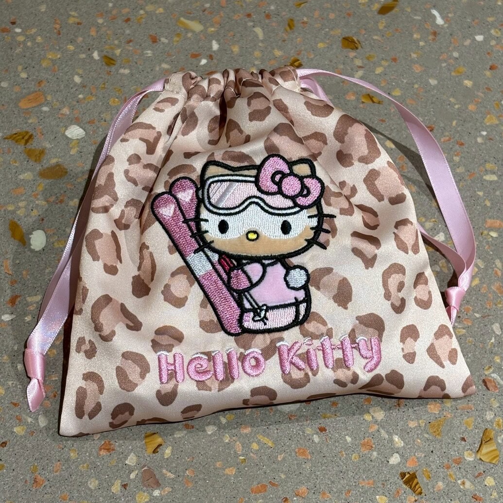 レオパード柄巾着ポーチ