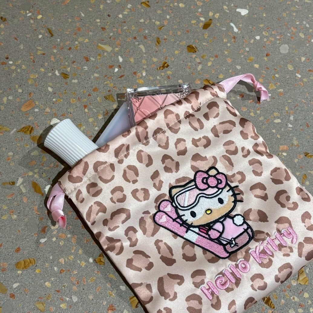 レオパード柄巾着ポーチ