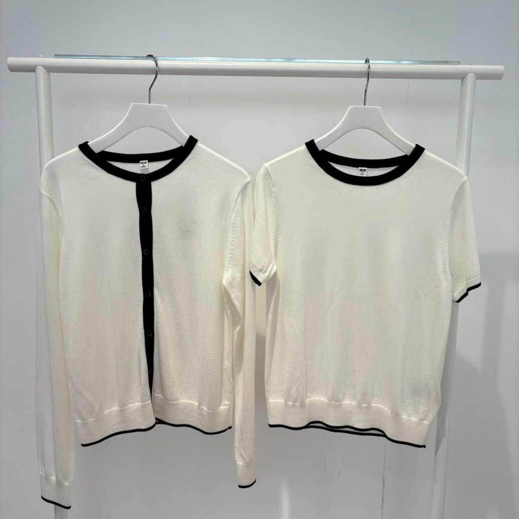 ユニクロ　UVカットクルーネックカーディガン／UVカットクルーネックセーター