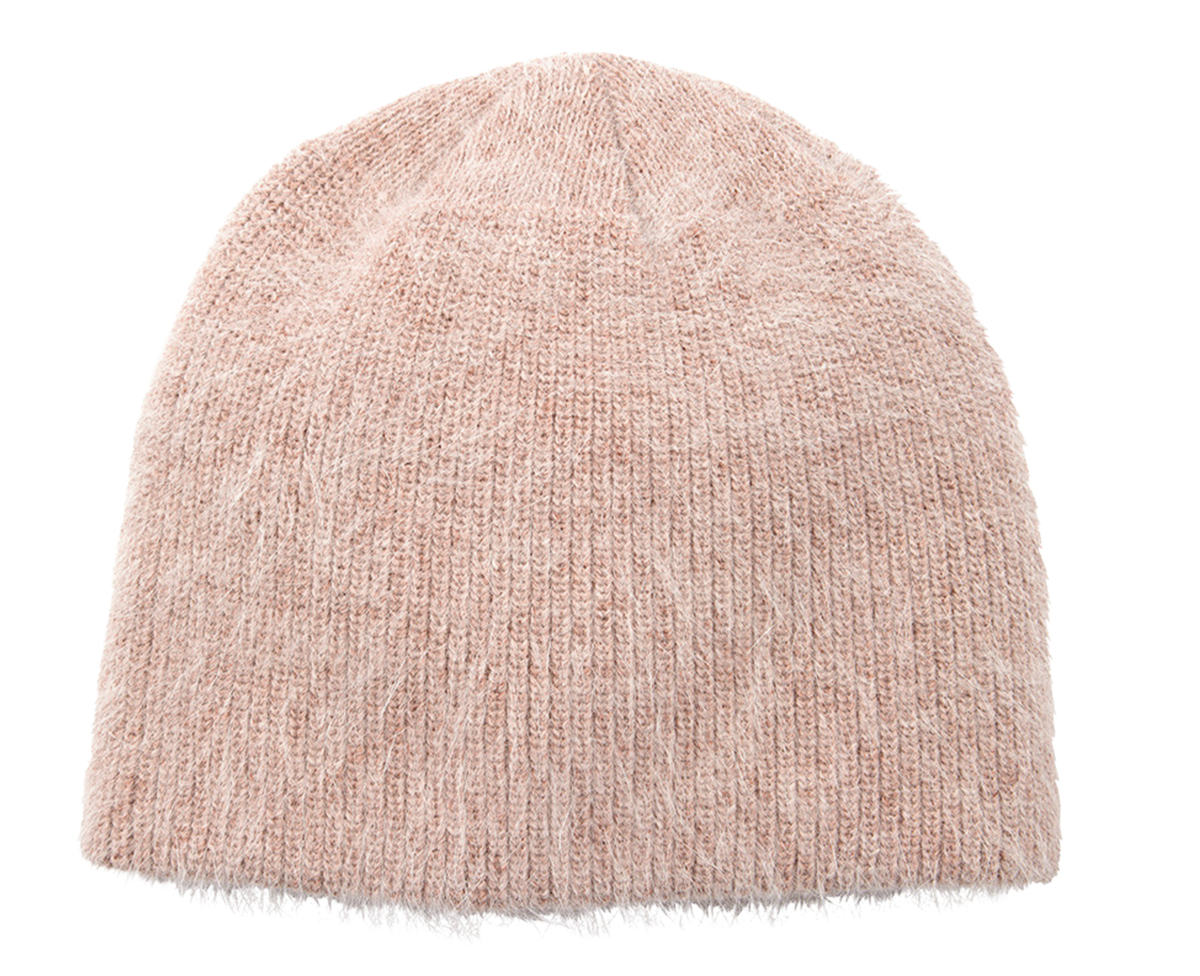 レイ ビームスの、毛足の長いアンゴラ混のビーニー。