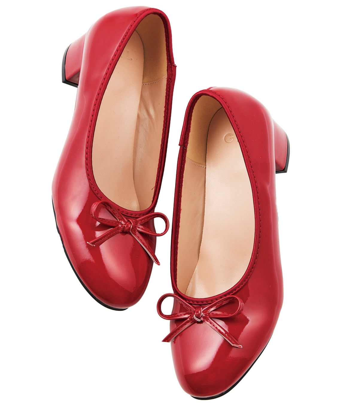 グレイルの赤のエナメルのパンプス