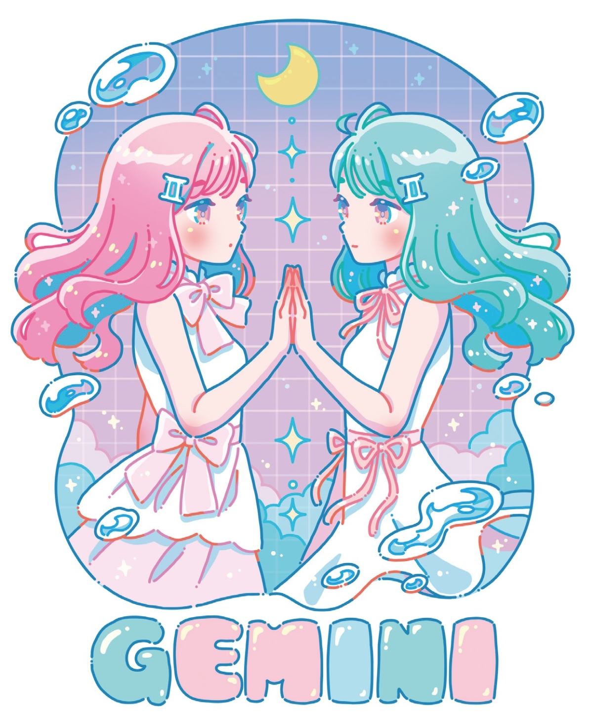 ラブちゃんことLove Me Doの12星座占い「ときめき占い」、ふたご座のイメージ画像。