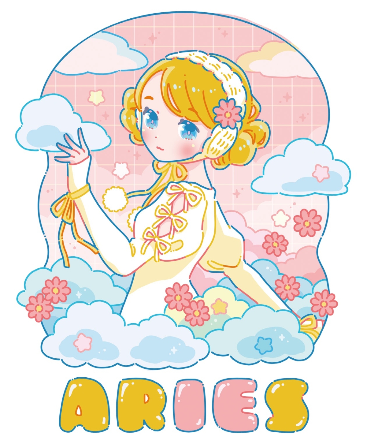 ラブちゃんことLove Me Doの12星座占い「ときめき占い」、おひつじ座のイメージ画像。