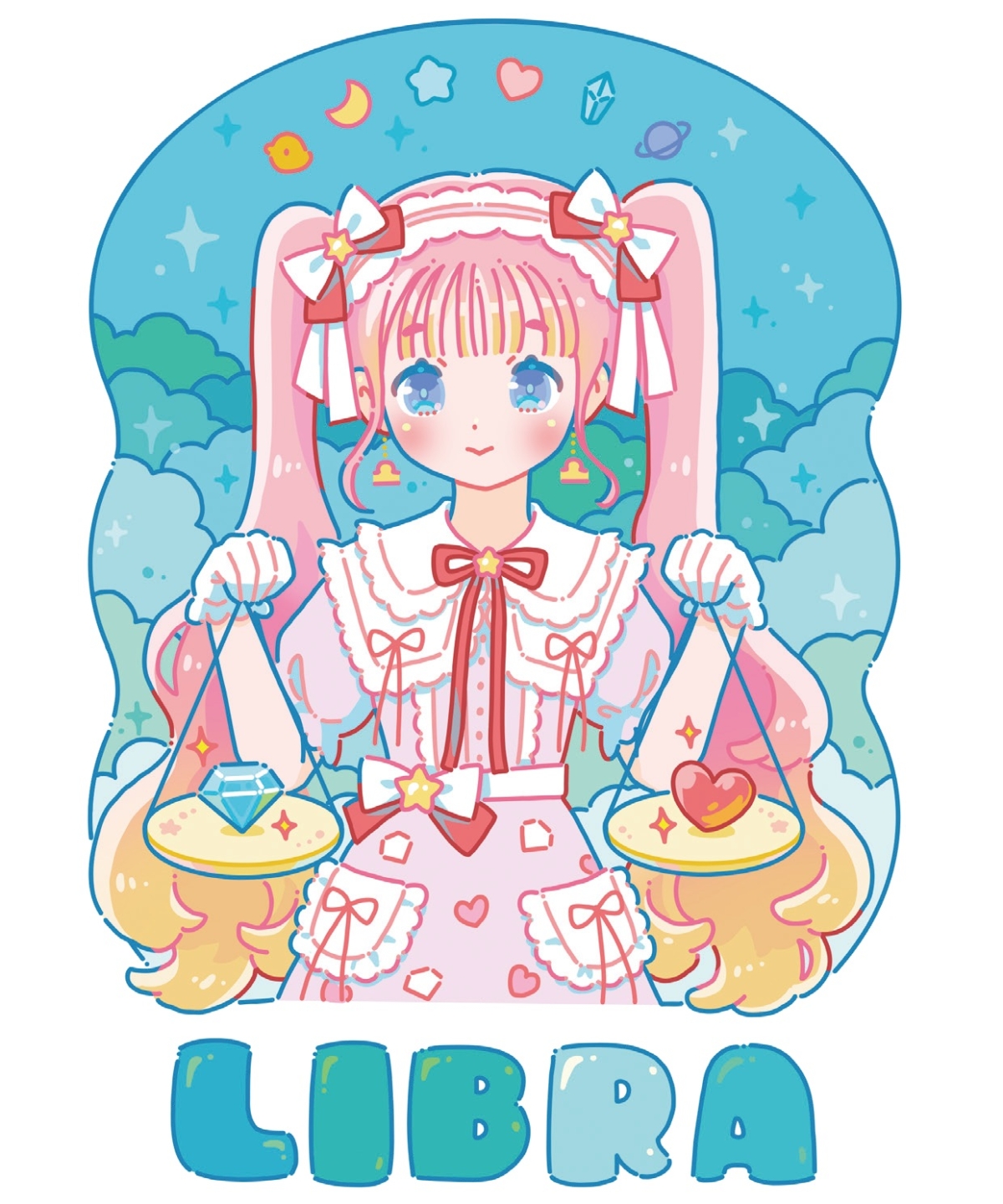 ラブちゃんことLove Me Doの12星座占い「ときめき占い」、てんびん座のイメージ画像。
