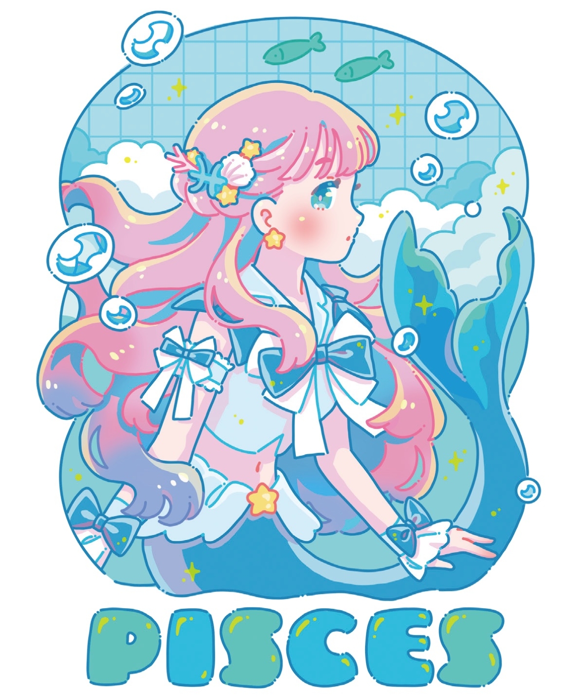 ラブちゃんことLove Me Doの12星座占い「ときめき占い」、うお座のイメージ画像。