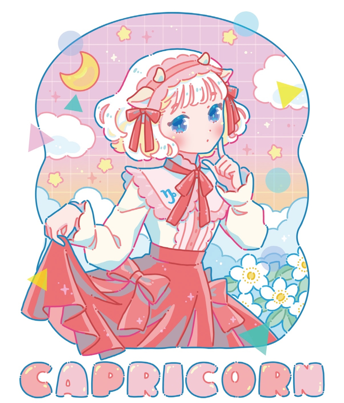 ラブちゃんことLove Me Doの12星座占い「ときめき占い」、やぎ座のイメージ画像。