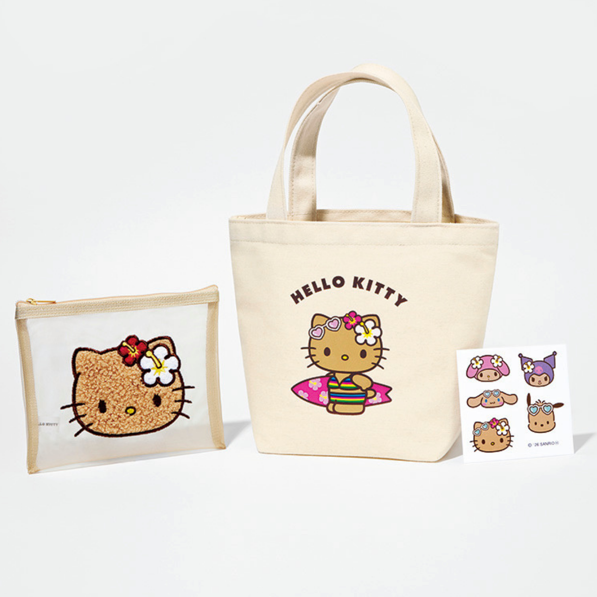 【付録】完売前に急いで！日焼けハローキティ＆サンリオキャラ超豪華3点セットが可愛すぎる♡【スウィート8月号】